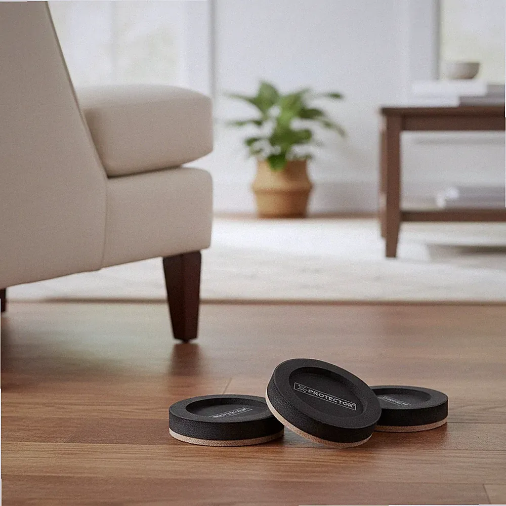 16 PCS Self-Adhesive Felt Furniture Sliders - 3 ½” Round for Scratch-Free Floors