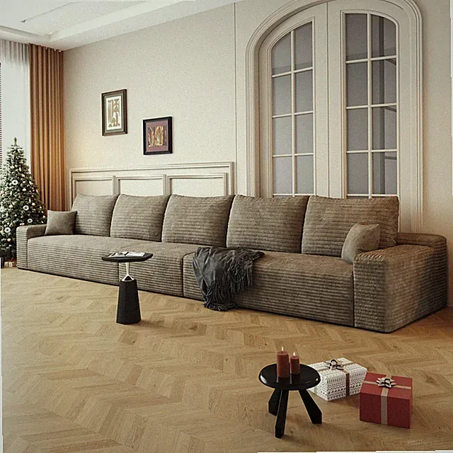168" Cloud Sectional Couch,Modern Modular Sofa with Deep Seat, Upholstered Cou