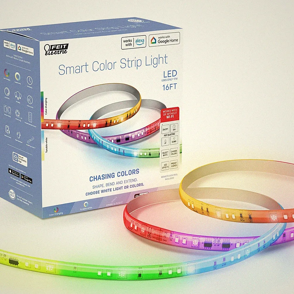 16ft RGBW Smart LED Strip Light WiFi Remote Control Compatible with Alexa