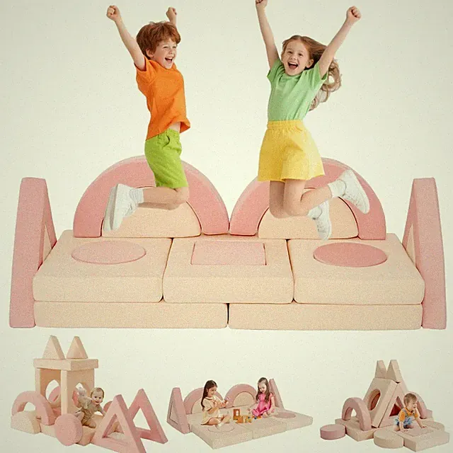 16Pcs Modular Kids Play Couch Kids Couch Toddler Sofa Child Creativity Sofa