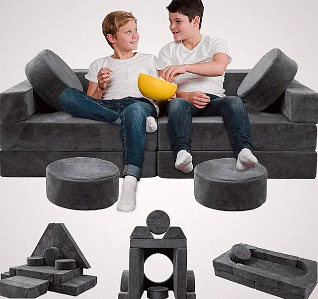 16Pcs Modular Kids Play Couch, Kids Toddler Couch, Child Sectional Sofa, Versati