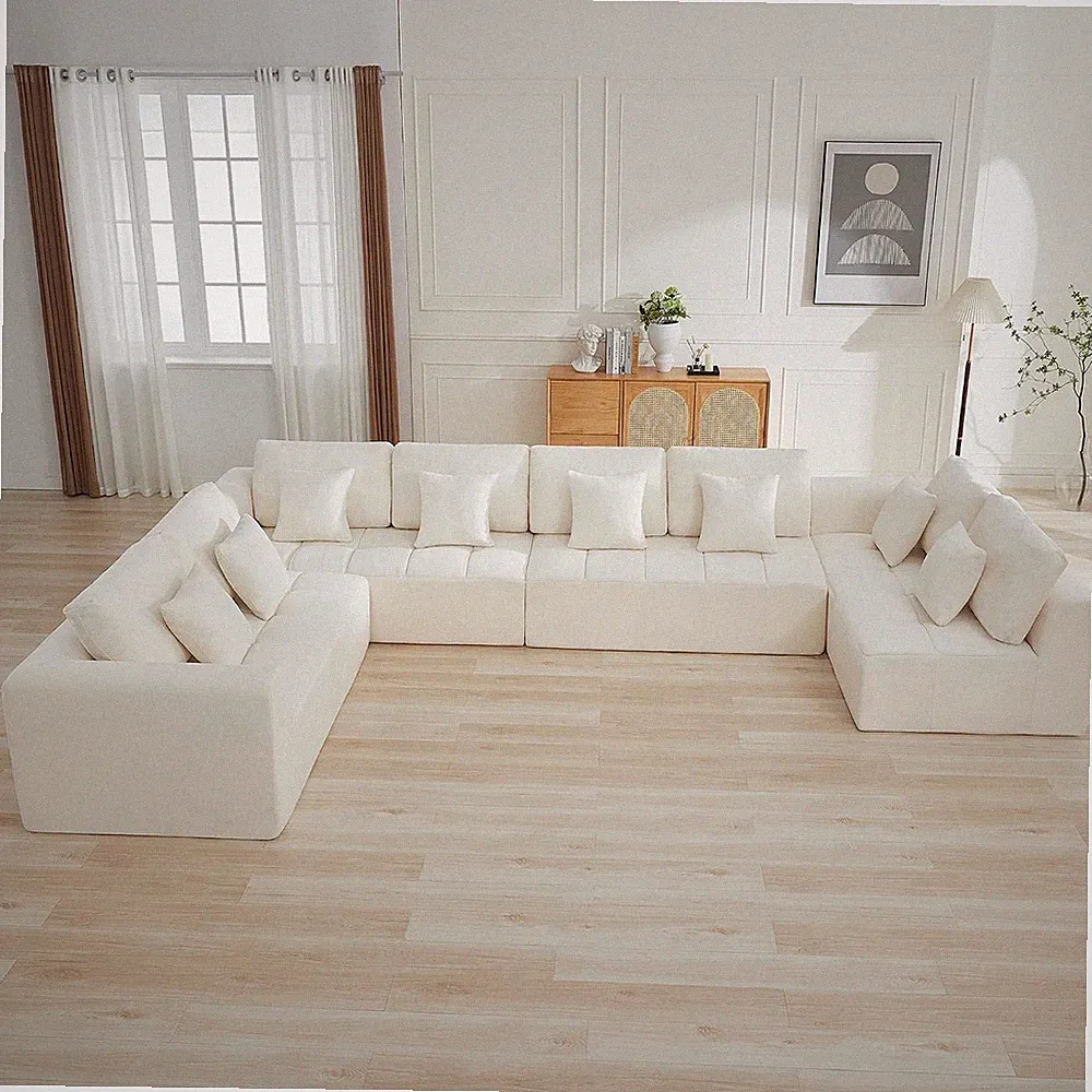 170''Modular Sectional Couches for Living Room, Cloud Boneless Compressed Sectio