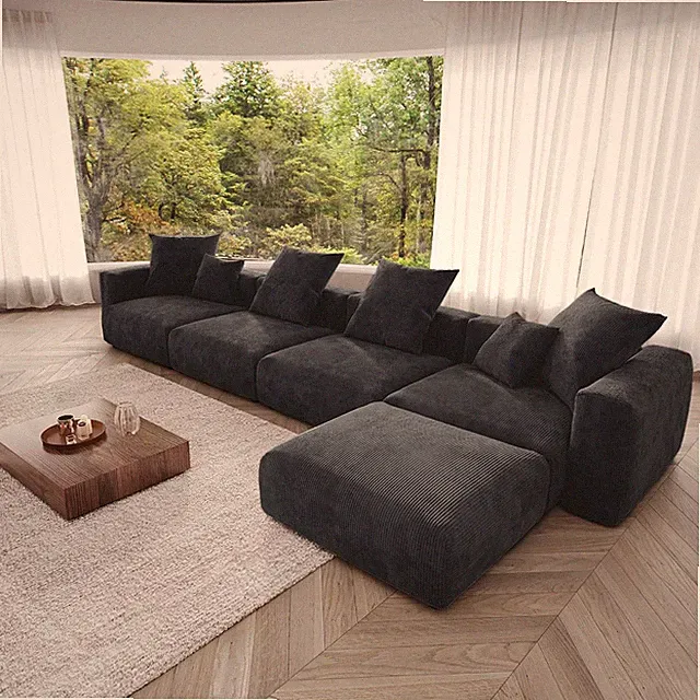 181" Oversized Modular Sectional Sofa, Deep 4-Seats Sectional Couch with Chaise