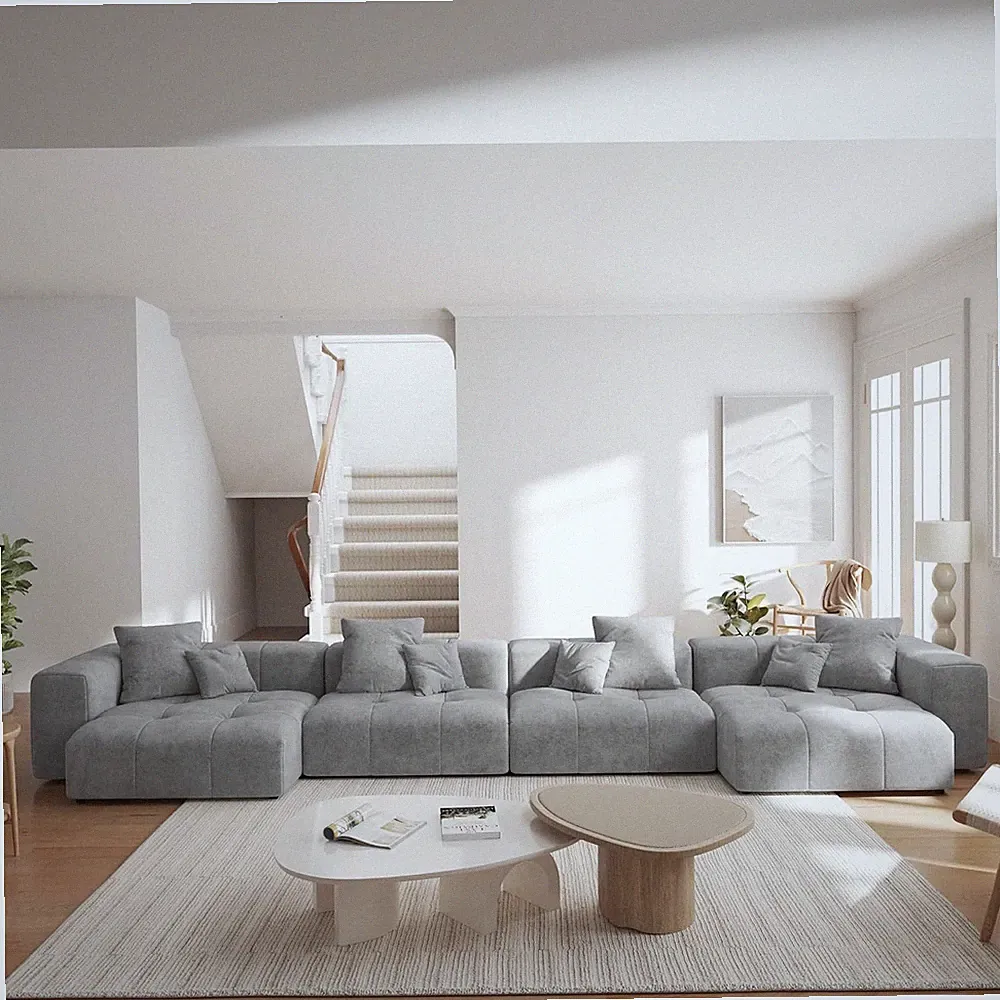 183" Oversized Modular Sectional Sofa, U Shaped Couch with Ottoman,Sectional Cou