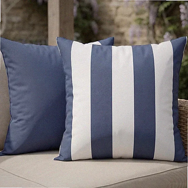 18x18 Outdoor Throw Pillows Cover Set of 2 Durable Waterproof Patio Cushions