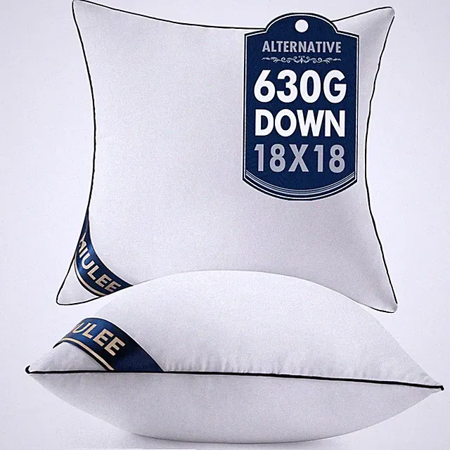 18x18 Pillow Inserts Set of 2 Down Alternative Sofa Cushion Fillers