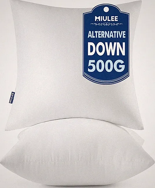 18X18 Throw Pillows Inserts 2 Pack, Decorative Pillows for Couch Bed