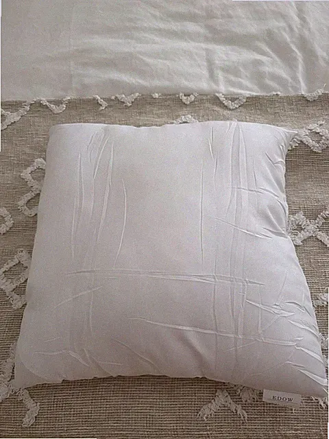 18x18 White Cushion Insert Plush Microfiber Pillow Form for Sofa Bed or Decor