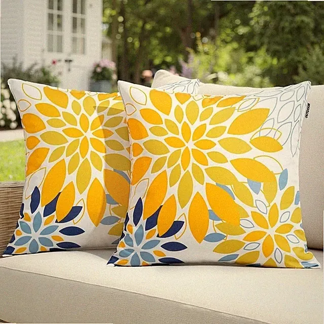 18x18in Floral Outdoor Pillow Covers Waterproof Spring Throw Pillow