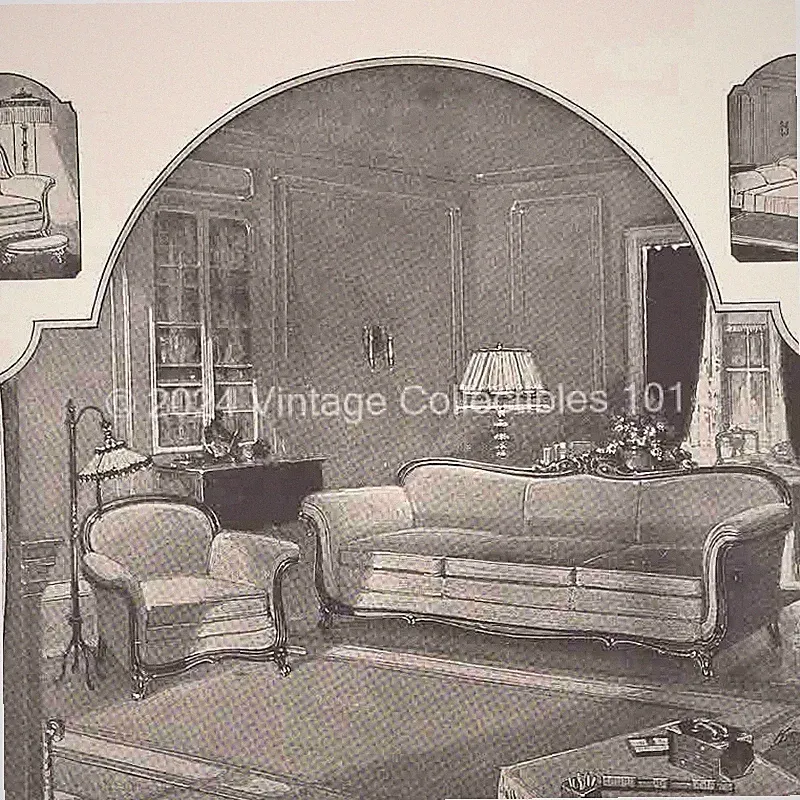 1924 Pullman Davenport Bed Sleeper Sofa home furniture Kinghan art deco print ad