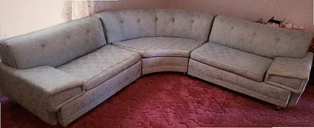 1950s mid-century sofa sectional
