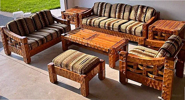 1970'S Vintage Null 7 piece rustic Mid Century rustic Sofa,Tables,Loveseat,chair
