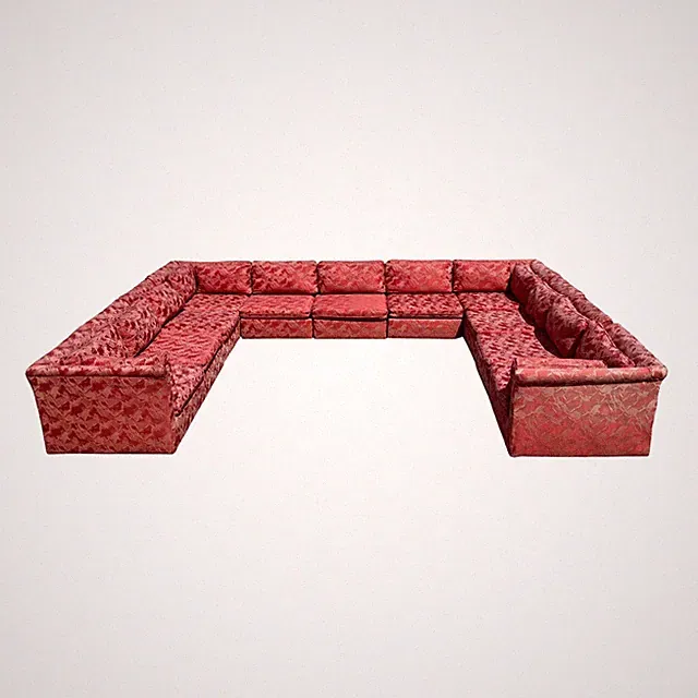 1970s 13 Piece Modular Sectional Cube Sofa