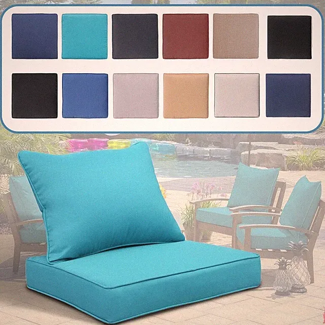 1Pcs Outdoor Seat Cushion Set Water Resistant Patio Furniture Cushion With Cover