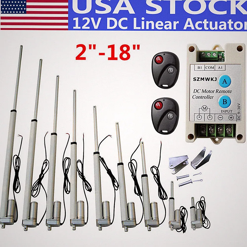 2"-18" Inch Linear Actuator 1000N/1500N Electric Motor DC 12V Auto Lift Sofa Bed