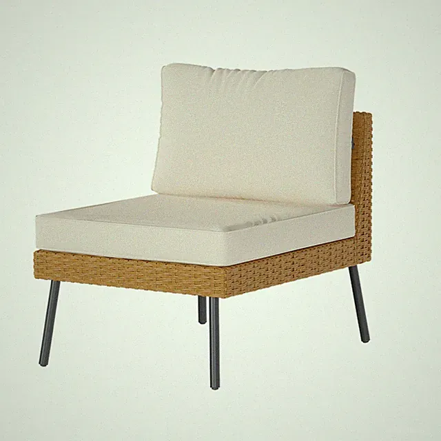 2 / 3 / 4 pcs Rattan Sofa Set Corner Sofa Armless Ottoman Patio Furniture Sets