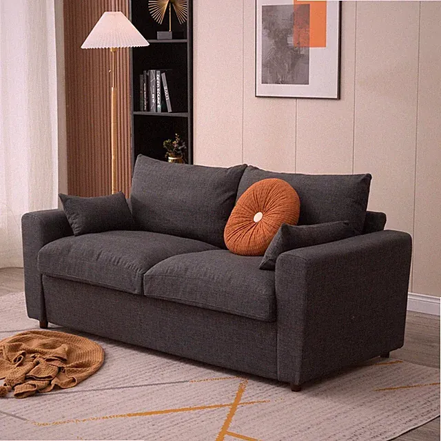 2 / 3 Seater Sofa with Storage Solution Linen Fabric Couch Love Seat Settee