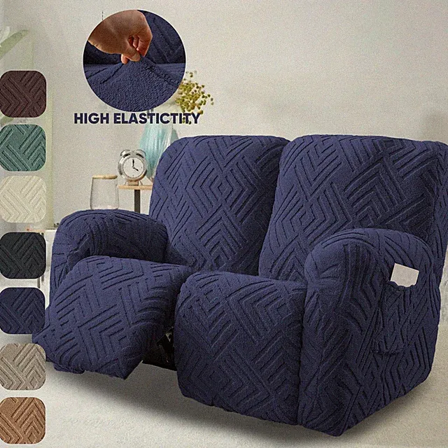 2/3Seat Recliner Chair Cover Stretch Slipcover Anti-Slip Sofa Cover Home Decor