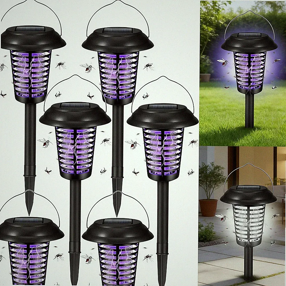 2/4/6 Pcs Solar Powered Mosquito Zapper Solar Bug Zapper