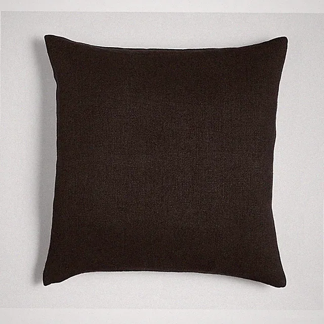 2 Crate & Barrel Laundered Linen Pillow Covers 20x20 Ink Black Square Textured