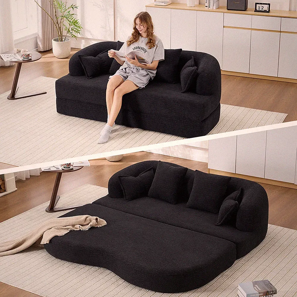 2-in-1 Foldable Sofa Bed,70 Inch Folding Boneless Couch Convertible Compressed