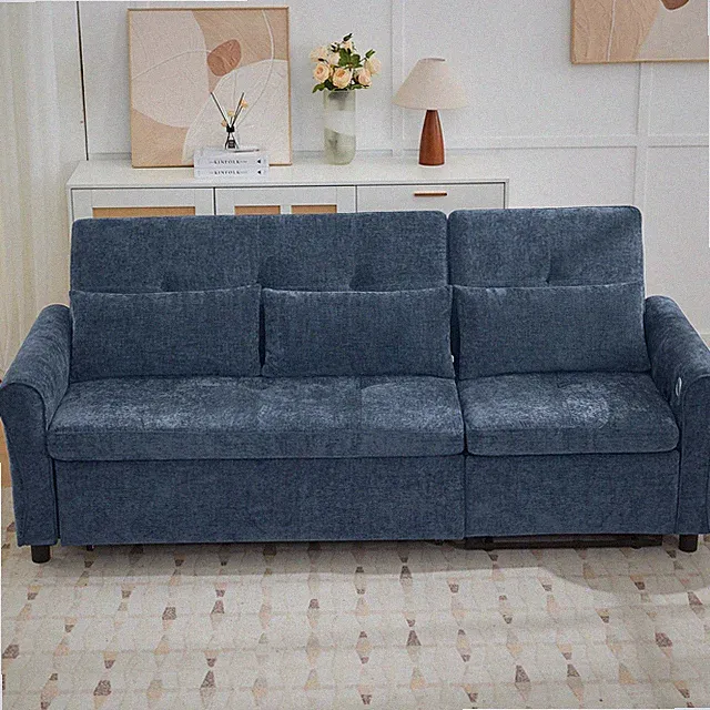 2-In-1 Sofa with Pull-Out Sleeper & Reversible Recliner by