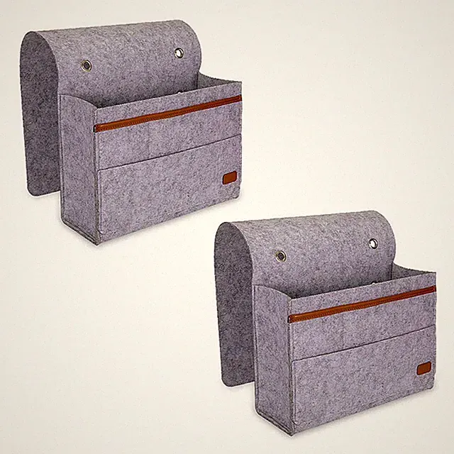 2 Pack Bedside Caddy Storage Organizer Sofa Desk 6 Pockets Phone Remote Control