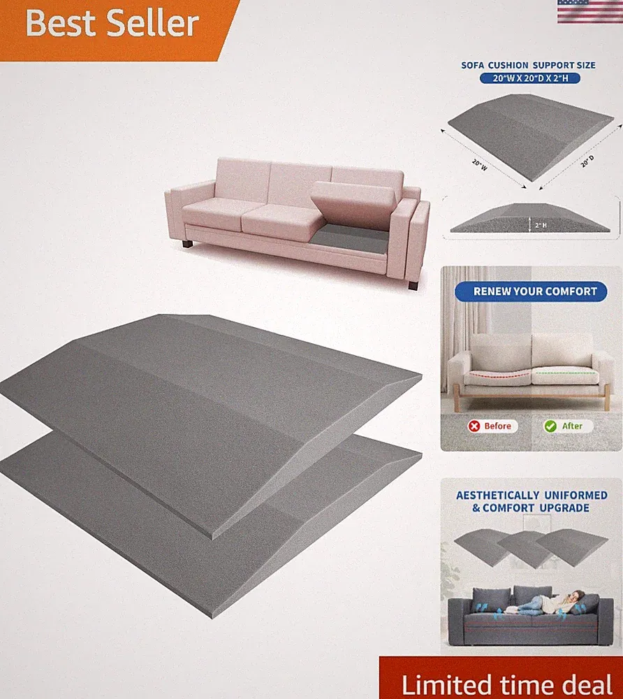 2-Pack Couch Supports for Sagging Cushions High Density 20" X 20" Couch Cushi...