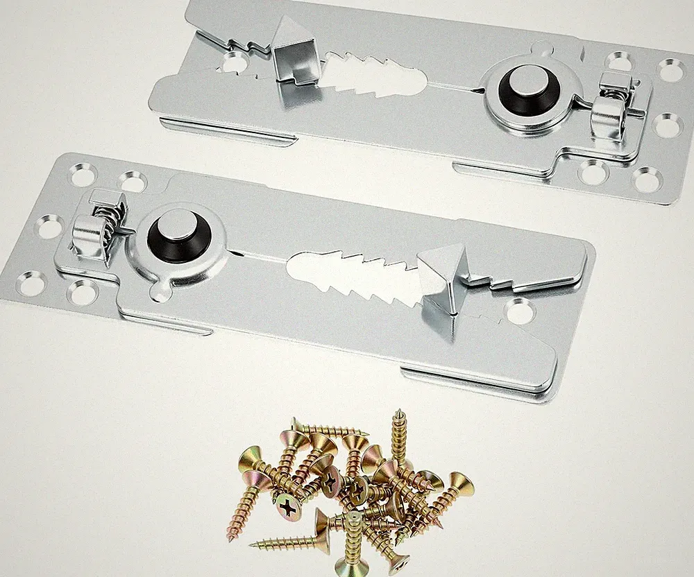 2 Pack Heavy Duty Sectional Couch Connectors Steel Sofa Furniture Interlock