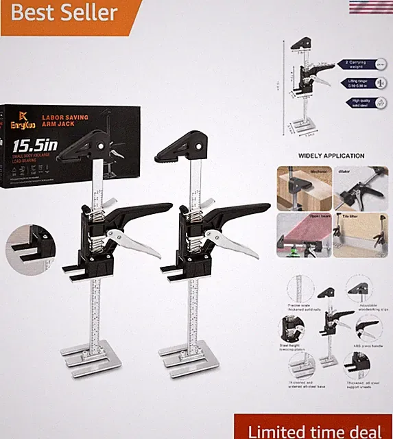 2-Pack Labor Saving Arm Jacks - 15.5 Inch Furniture Lifters with 400 lb Capacity