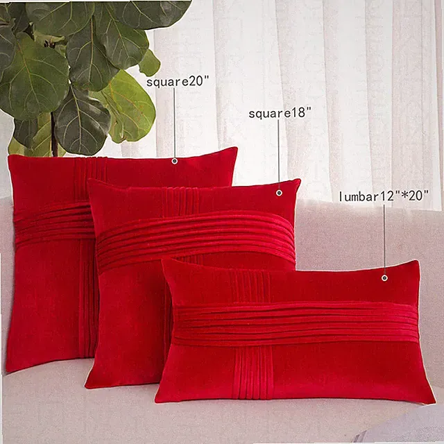 2 Pack Throw Pillow Covers Square Luxury Cushion Case for Sofa Bed Car Chair