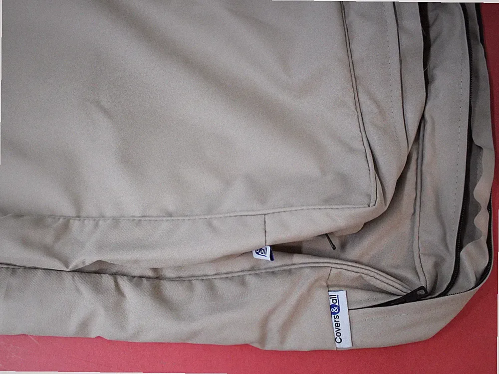 2 Pcs Outdoor Patio Chair Cushion Covers Square 28" x 28"x 4" Beige Durable New