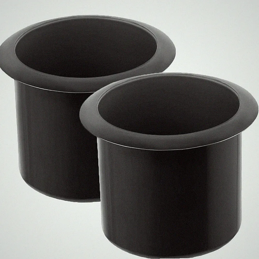 2 Pcs Plastic Black Cup Holder, Recliner-Handles Cup Holder Insert for Sofa B...