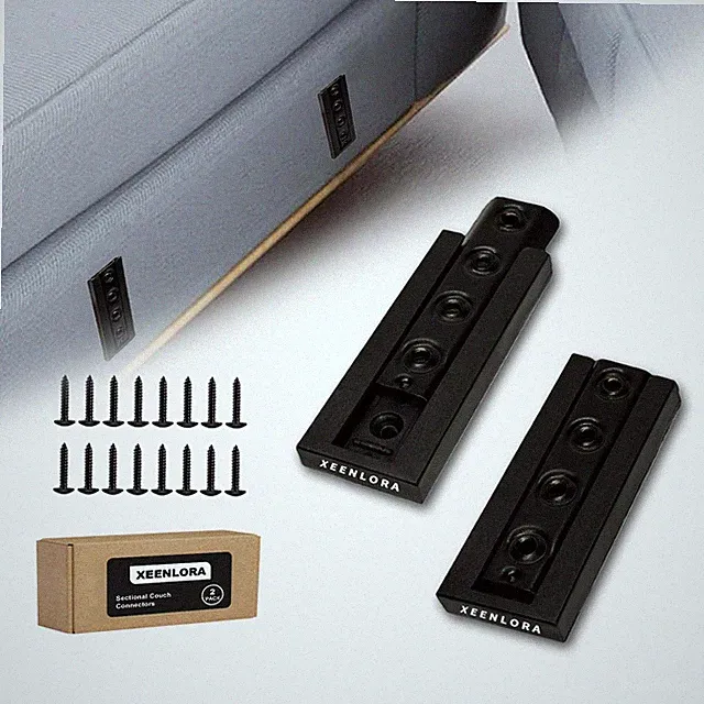 2 PCS Sectional Couch Connector Interlocking Heavy Duty Sofa Bracket Part