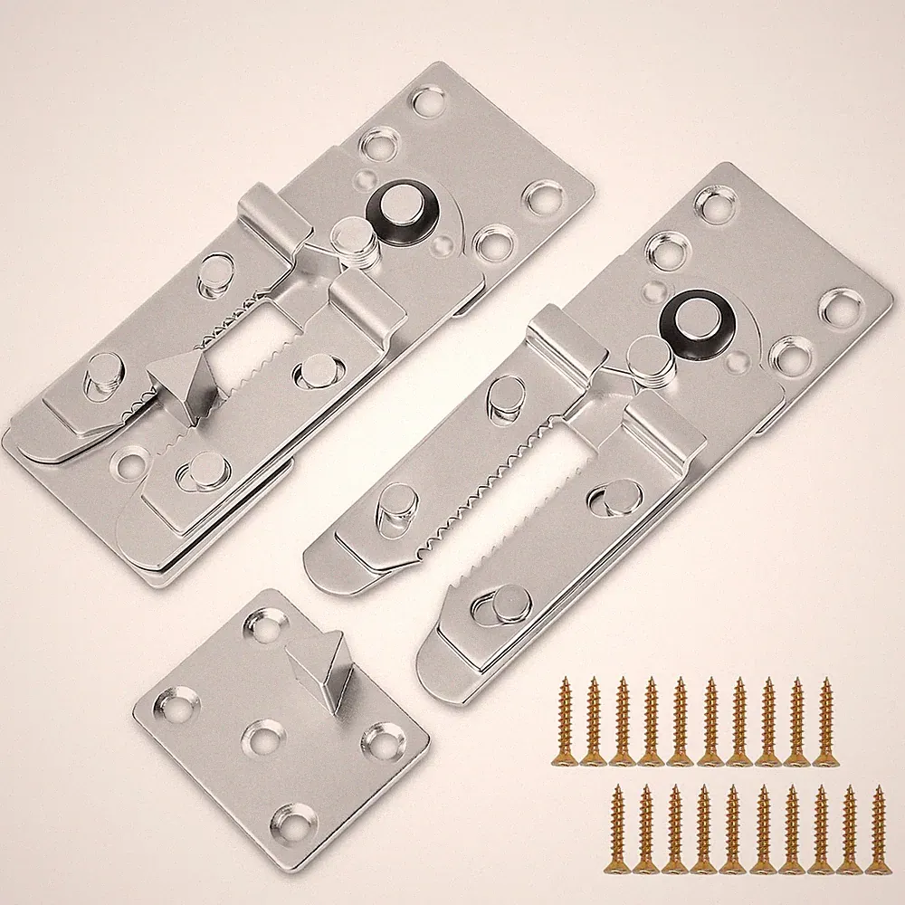 2 PCS Sectional Couch Connectors Heavy Duty Interlocking Alligator Sofa Clamps