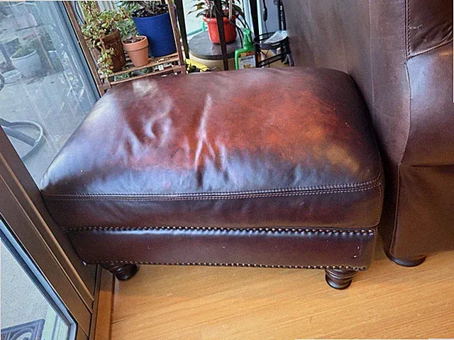 2 Piece Brown Couch With Ottoman
