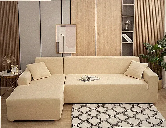 2 Piece Couch Covers for Sectional Sofa L Shape Chaise Covers for Couch Chais...