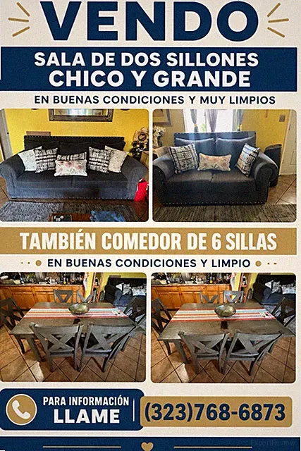 2-Piece Gray Fabric Sofa Set, Rolled Arms High Back, Wood Frame Cushions