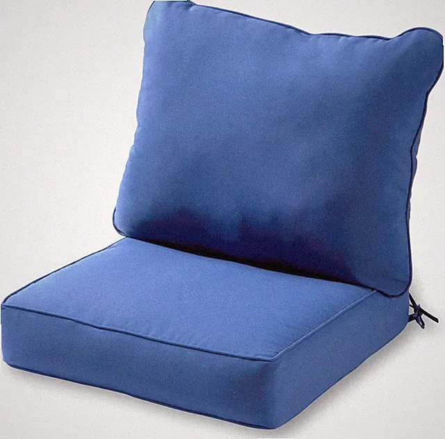 2-Piece Outdoor Deep Seat Cushion Set, Blue