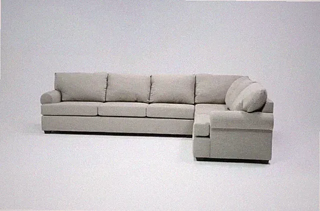 2 Piece Sectional or Stand Alone Fabric Sofa Set Living Room