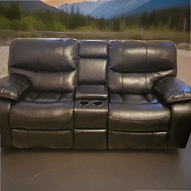 2-piece Sofa and Loveseat Reclining Couch PU Leather Home Theater Seating