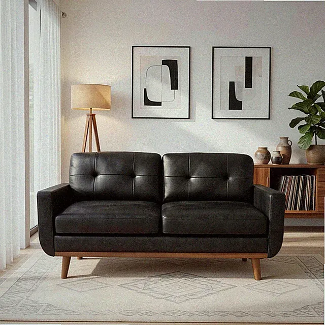 2 Seater Loveseat Sofa Couch Living Room Small Space Office Bedroom Apartment
