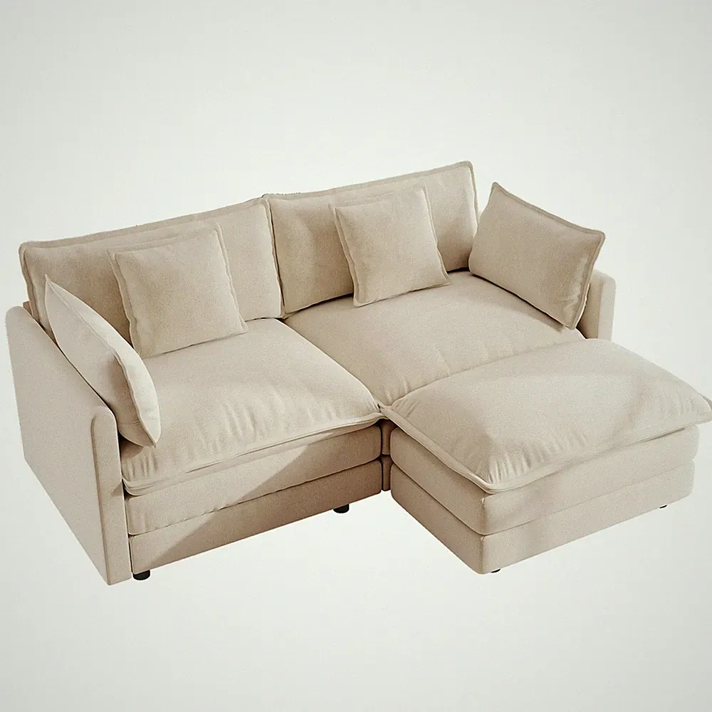 2 Seater Loveseat Sofa Sectional Couch Bedroom Chenille Living Room Soft Sofa US