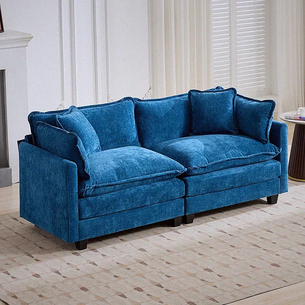 Blue Loveseat