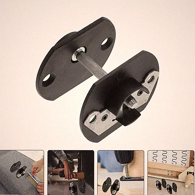 2 Sets Reusable Sectional Sofa Connector Pins for Couch Furniture Black