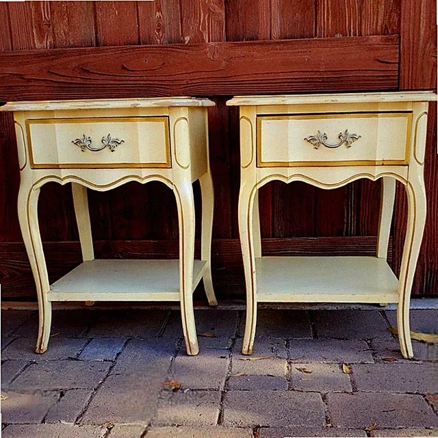 2 Vintage Wood Dixie French Provincial Nightstand Side End Bedside Tables