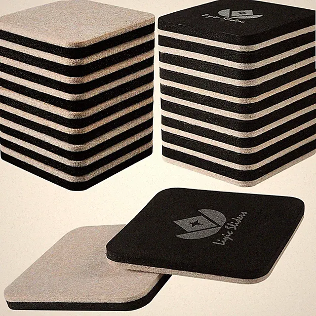 20 Pack 3" Square Felt Sliders for Hard Surfaces Heavy Duty Furniture Moving