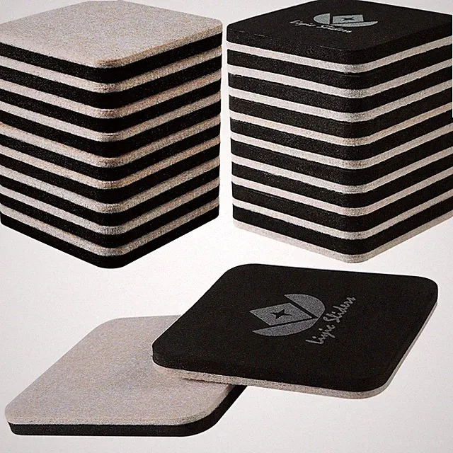 20 Pack 3in.Square Felt Sliders for Hard Surfaces - Heavy Duty Furniture Movi...