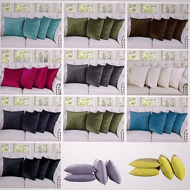 20'' Throw Pillow Covers Set of 4 Sofa Bed Decor Super Soft Plush Cushion Cases