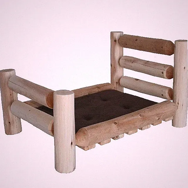 20" X 48" Natural Solid Wood Pet Bed Frame